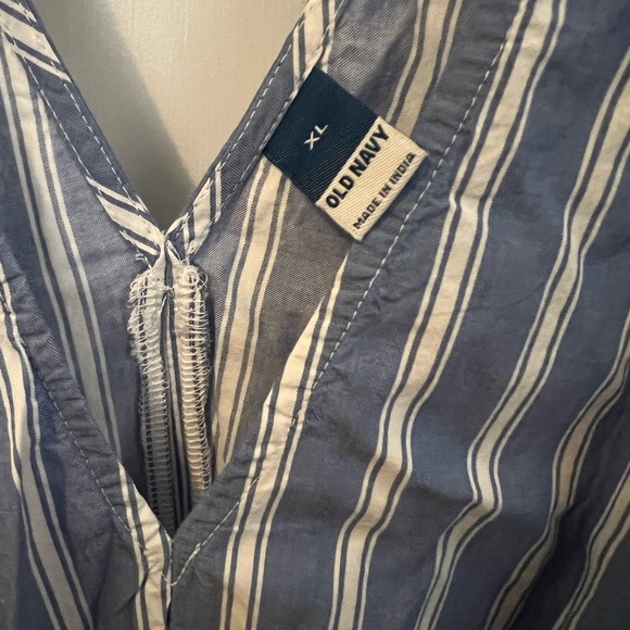 Fit & Flare Sleeveless Striped Tie-Shoulder Smocked Maxi Dress, XL, NWT - Picture 6 of 7